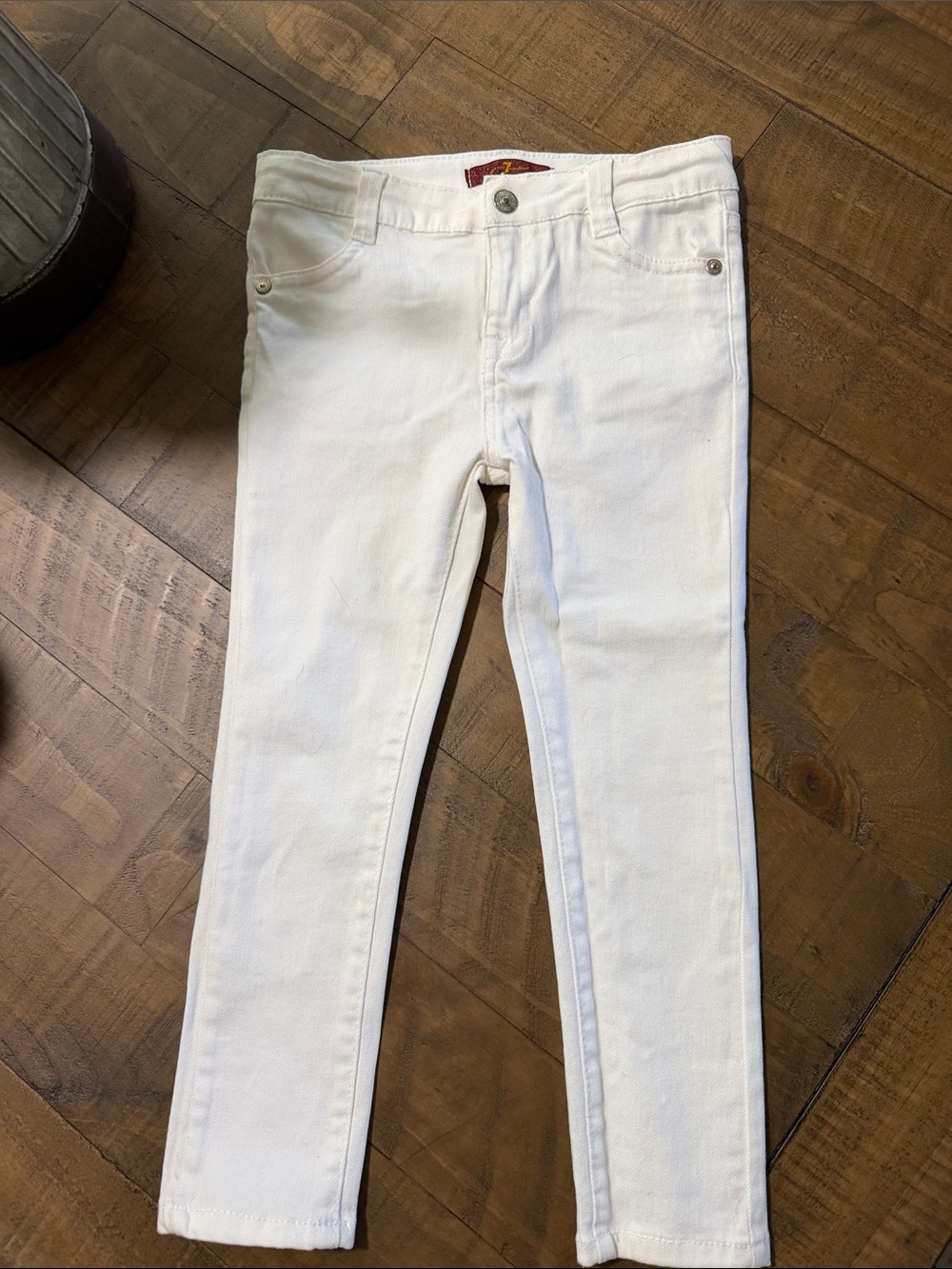 NWOT 7 For All Mankind Girls White Skinny Jeans